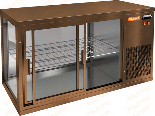 Настольная холодильная витрина  HICOLD  VRL 1300 R Bronze