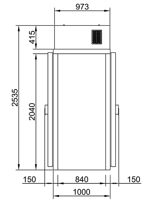 Холодильная камера Polair КХН-1,44 Minicella ММ 2 двери без пола