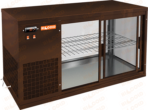 Настольная холодильная витрина  HICOLD  VRL 1100 L Brown