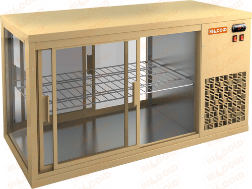 Настольная холодильная витрина сквозная  HICOLD  VRL T 1100 R Beige