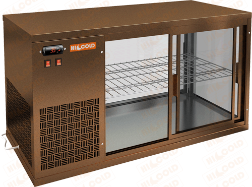 Настольная холодильная витрина  HICOLD  VRL 1300 L Bronze