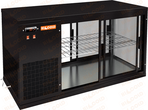 Настольная холодильная витрина сквозная  HICOLD  VRL T 900 L Black