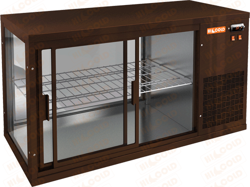 Настольная холодильная витрина  HICOLD  VRL 1100 R Brown